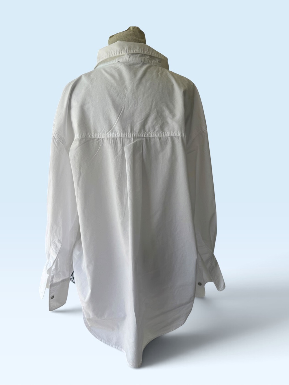 DKNY Jeans White Cotton Button Down Shirt Women's Sz XL Logo 1989 Tribute - Picture 4 of 7